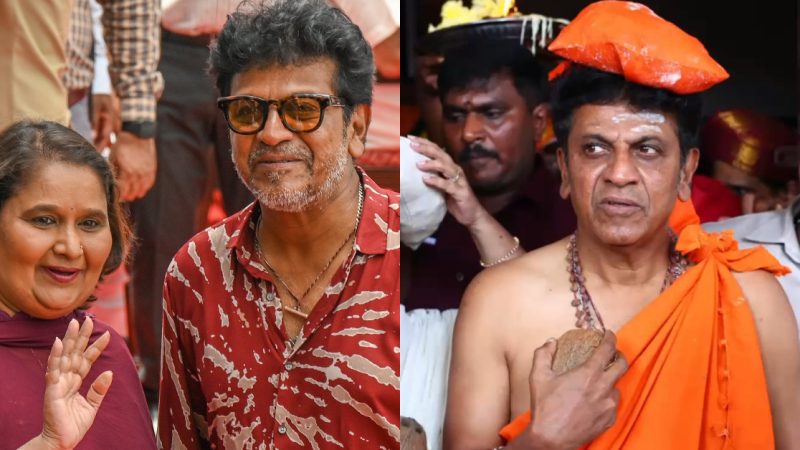 ಅಯ್ಯಪ್ಪ ಸ್ವಾಮಿ ದೇಗುಲಕ್ಕೆ ಇರುಮುಡಿ ಹೊತ್ತು ಸಾಗಿದ ಶಿವಣ್ಣ ದಂಪತಿ